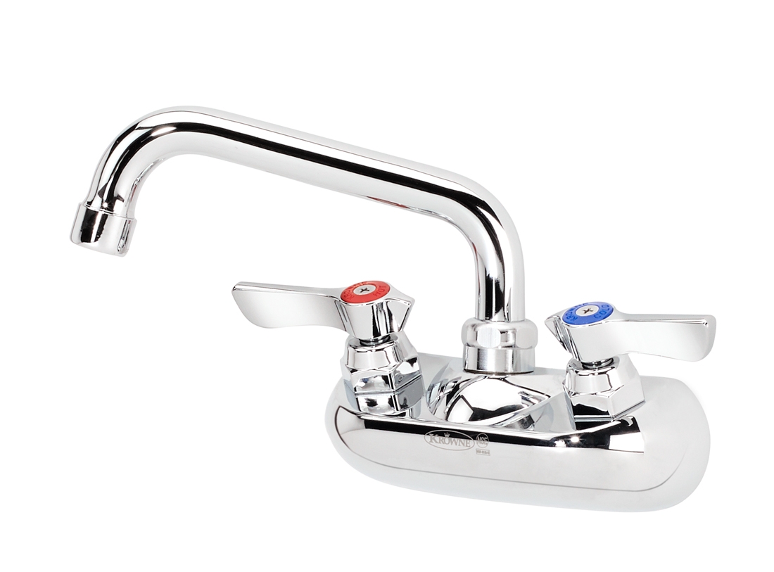 Silver Series 4&quot; Center Wall Mount Faucet with 6&quot; Spout