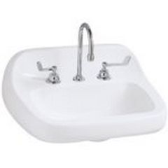 WALL HUNG LAV SINK 20X18 4&quot; CENTER WHITE