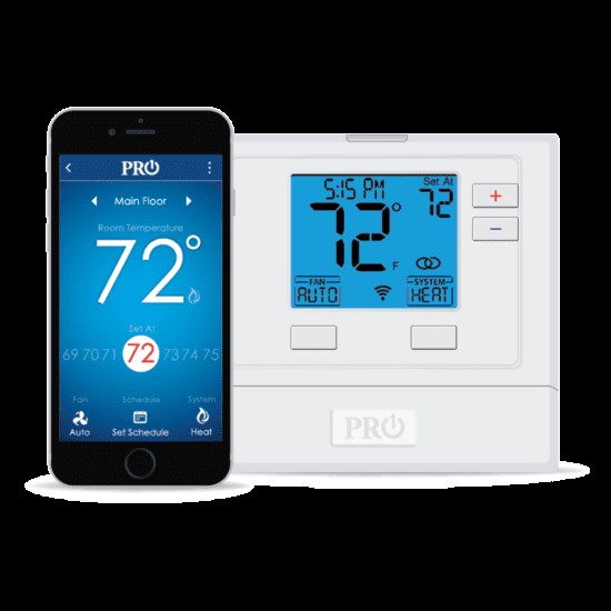 WIFI THERMOSTAT HEAT PUMP 2
HEAT, 1 COOL /CONVENTIONAL 
1 HEAT, 1 COOL, HARDWIRE ONLY
PROGRAM THROUGH APP